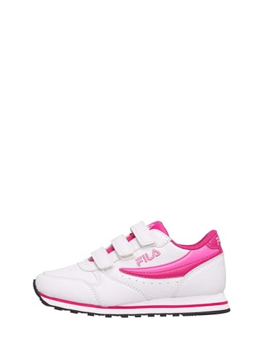 FILA Orbit Velcro Kids-White-Fuchsia Purple-33