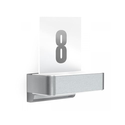 Steinel LED-Außenwandleuchte L 820 S silber, inkl. Hausnummer, 9,8 W, 679...