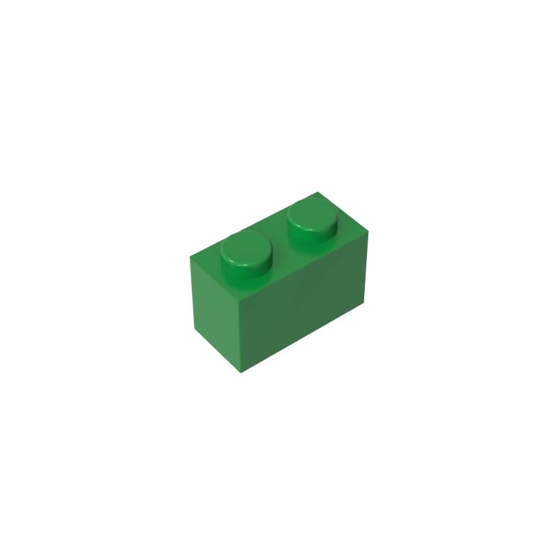 3004 Basic Bricks Brick 1x2 50 Pieces GDS-532 Compatible with Lego Building Blocks Color:Green โ image 1