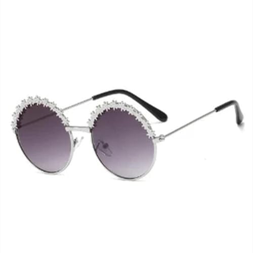 Round Kids Sunglasses Flower Baby Children Shades Sun Glasses Girls Cute Half Frame Metal Eyewear UV400