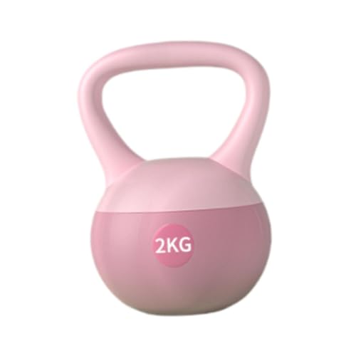 Dickly Pesa Rusa Suave, Pesa Rusa de Entrenamiento de Fuerza, Equipo Deportivo de Pilates con Mango Antideslizante, Pesa Rusa de Fitness para Deportes de, Rosa