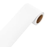 YENHOME Friso Adhesivo pared Blanco 7.6x1500cm Cenefa Cocina Adhesiva Blanco Cenefa Adhesiva para Pared Color Liso Frisos de Papel Pintado para Marco de Espejo Borde Baño Cocina Vinilo Autoadhesivo