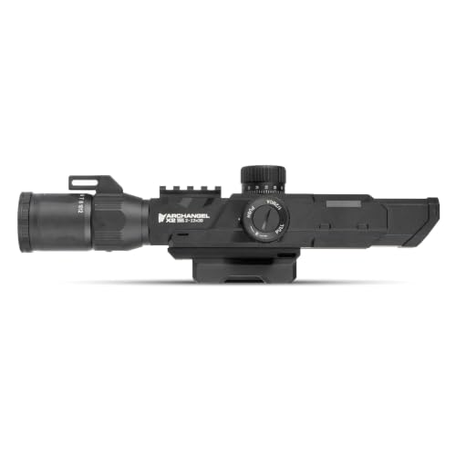 Monstrum Archangel X2 2-12x First Focal Plane FFP MPVO Scope | HD Glass, Piggyback Mount, Integrated Base | CM8 Reticle