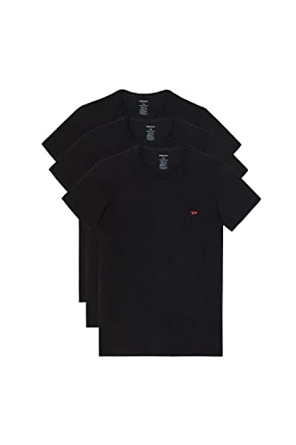 Diesel Men's Randal 3 Pack Crew Neck T-Shirts, Black, L