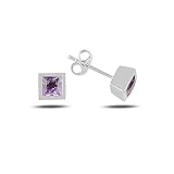 Ohrringtyp: Ohrclips Ohrringe für Mädchen, QWEA 14k Gold Amethyst Stein Ohrringe