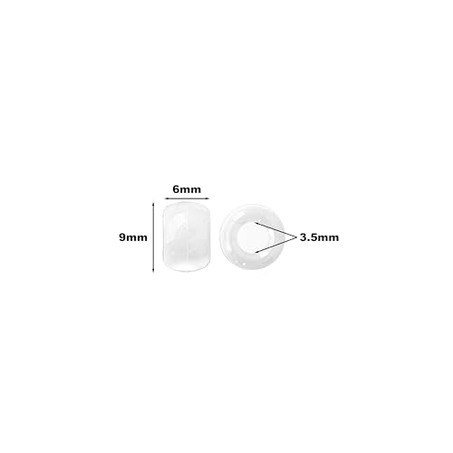 Image of The Beadery - 9x6mm Barrel Pony Bead, White - 900 Pieces - 750V073