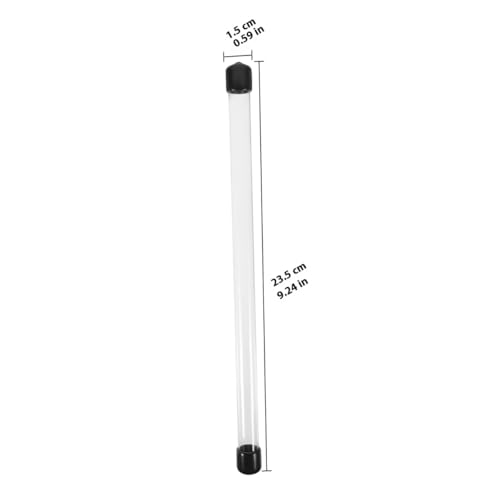 DIYEAH AufbewahrungsröHrchen Mit Deckel Transparentes Rundes Aufbewahrungsrohr Aus Kunststoff Tragbares Rundrohr FüR Adlerholz-RäUcherstäBchen 6 StüCk 22.80 cm