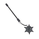 Niaspi 14G Spike Ball Dangle Industrial Barbell Earrings for Women Men 38mm Stainless Steel Industrial Bar Long Cartilage Conch Helix Earrings Industrial Piercing Jewelry (Black)