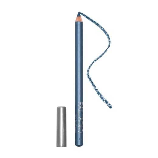 Palladio Wooden Eyeliner Pencil, Thin Pencil Shape, Easy Application, Firm yet Smooth Formula, Perfectly Outlined Eyes, Contour and Line, Long Lasting, Rich Pigment, Sky Blue