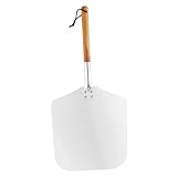 GLEAVI Pizzaschieber mit Holzgriff Präzisionspoliert für Sicheres Backen für Restaurants und Haushalte Vielseitig Einsetzbar für Pizza Kuchen und Desserts