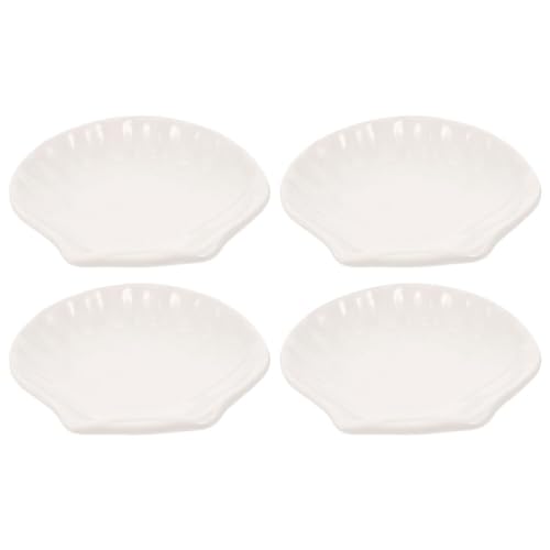 BESTonZON Keramik Gewürzschale 4 Stück Muschelförmige Sojasauce...