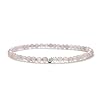 BERGERLIN Perlenarmband Damen – Echtes Naturstein Armband mit 925 Sterling Silberperle – facettierte Perlen, mit Echtheitszertifizierung