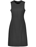  Taifun Damen Ärmelloses Kleid ärmellos Kleid Langarm kurz Kleid unifarben knieumspielend Stone Grey 42