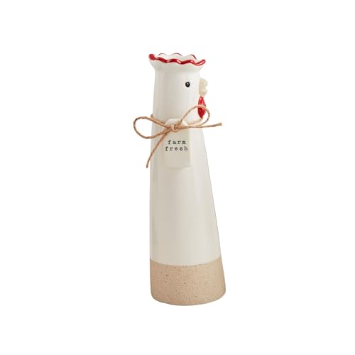 Mud Pie Farm Stem Vase Chicken 7.25 x 2