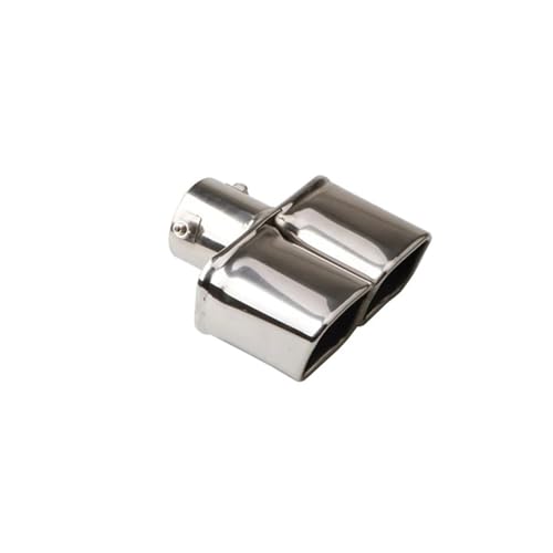 Tubo de Escape Coche Silenciador De Escape De Acero Inoxidable Para Coche Tubo De Escape Cuadrado De 2,5 Pulgadas Simple Y Doble Para Coche(4)