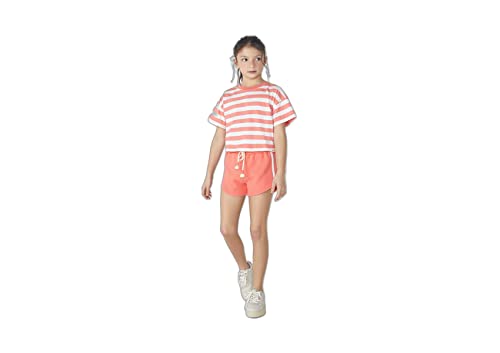 Shorts Infantil Menina Em Moletinho - Laranja - 12