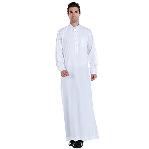 Hijab de prière uni blanc 3XL coupe extra ample fluide - 2
