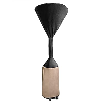 Stanbroil Patio Heater Cover, 600D Oxford Fabric Outdoor Patio Heater Covers with Zipper, Waterproof, Black/Camel, 95'' Height x 34" Dome x 18.5" Base