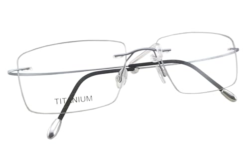 Image of Circleperson Rimless Titanium Eyeglass frames Men Hingeless Light weight 55-18-140
