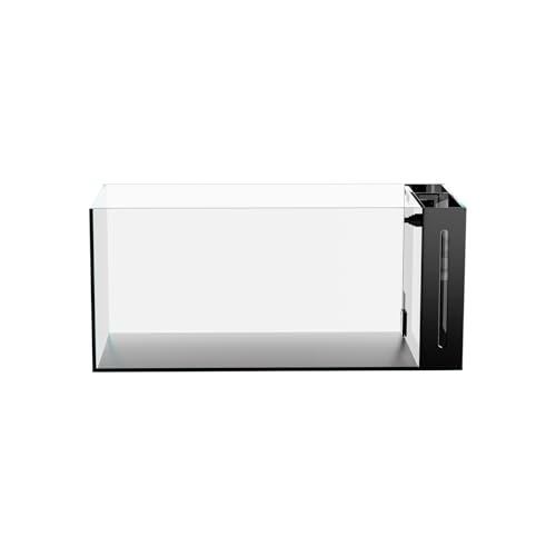 Allcolor Ultra Clear Rimless Aquarium Tank gallons Low Iron Glass Side Filtration + Anti-Jumping net (50Gal)