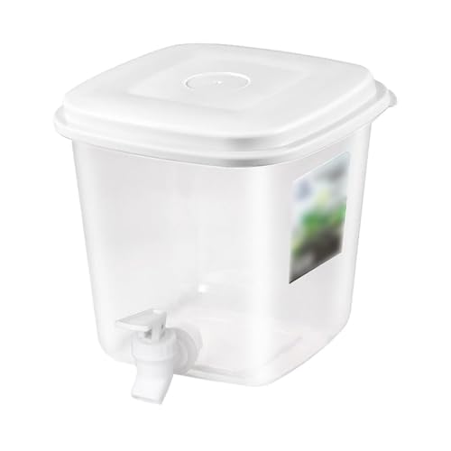 5 L Wasserbehälter Mit Hahn Kaltgetränkespender Getränkespender Mit Zapfhahn Für Kühlschrank Großer Behälter Juice Punch Cocktailbehälter Für Sommerpartys Und Küchenlimonade (S)