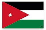 Jordanien Flagge Aufkleber Sticker 8,5 x 5,5 cm für Auto & Wohnmobil – Länderflagge – Alle Länder verfügbar