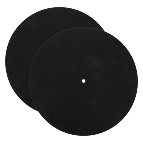 Yardwe 2pcs Turntable Platter Felt Mat 12/10/7 Inch Record Player Slipmat for Vinyl Records