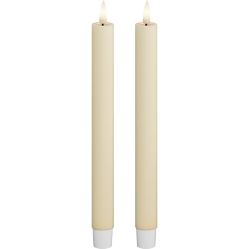 Deluxe Homeart Candela a stelo crema, 2 pezzi (24 cm)