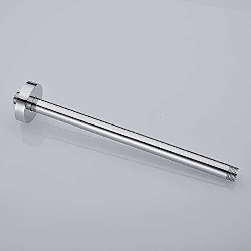 Hanebath 12 Inch Ceiling Mounted Shower Arm And Flange, Chrome Shower Head Extension Arm, Thick 304 Stainless Steel #TOP4