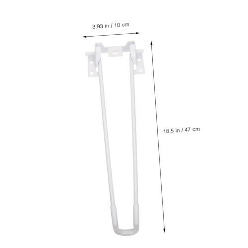 Pieds de table pliables en métal blanc pour stabiliser votre bureau et table basse - 5