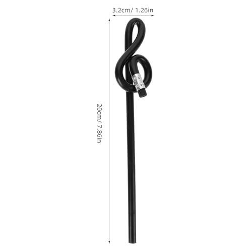 Lápices Zerodeko con nota musical, 6 piezas negro miniatura 2