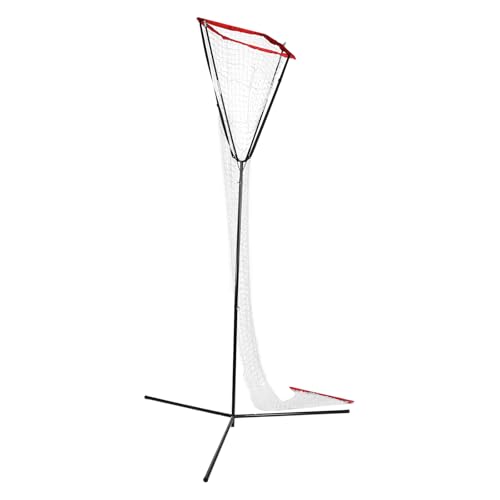 Volleyball Setter Trainer Net, Volleyball Training Equipment with Iron Base,Volleyball Rebounder for Serving, Spiking, Setting Practice, Adjustable Height and Angle, Indoor & Outdoor Use (Black+Red)