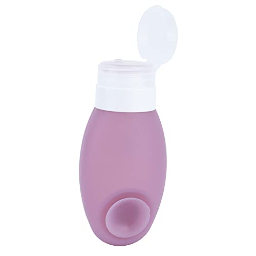 WPKD BLUEIY Innovativa bottiglia da viaggio con ventosa, bottiglia portatile in silicone per cosmetici, per uso esterno, contenitore da viaggio per shampoo e altro, viola