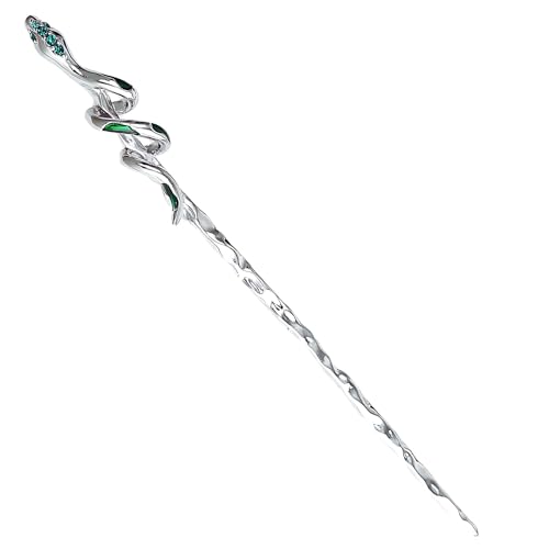 Image of Via Mazzini Silver Plated 'Viper's Twist' Snake Charm Hair Juda Bun Stick Pin for Women and Girls (HA061) 1 Pc