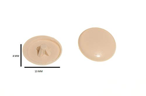 500 x Screw Cap for POZI Phillips Head Screws Beige