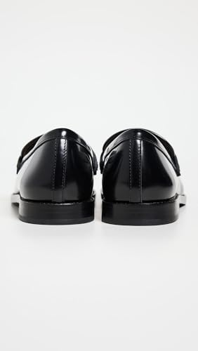 Image of Loeffler Randall Women's Rachel Leather Loafers, Black, 5 Medium US