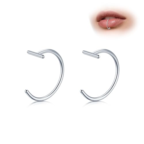 D.Bella Fake Lip Ring Faux Nose Piercing Ear Cuff Clip On Non Piercing Helix Cartilage Earrings Jewelry Adjustable For Women Men