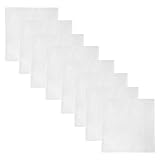 Retreez 8 Piece Pure Cotton Assorted Men's Handkerchiefs Hanky Gift Box Set - White