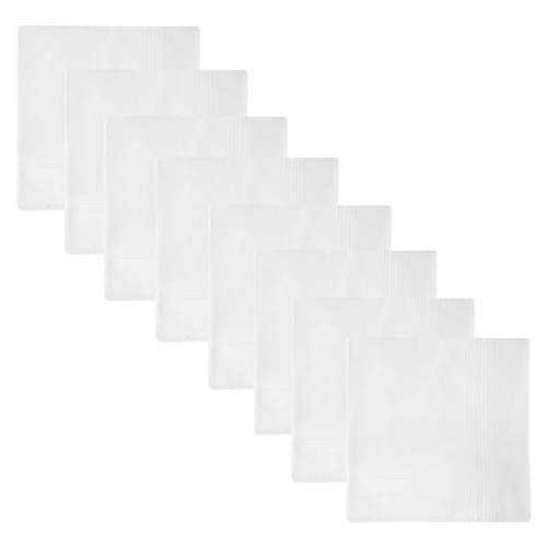 Retreez Caja regalo con colección de 8 pañuelos de puro algodón para hombre - Gemischte Set 005 - Blanco Cover