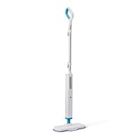 Amazon Basics Steam Mop with 3 Wipes Washable All Hard Floors 30.5 x 14 x 0.5 cm Blue