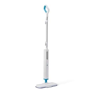 Amazon Basics Steam Mop for Hard Floor Cleaning with 20-Foot Cord, 3 Washable Pads, White