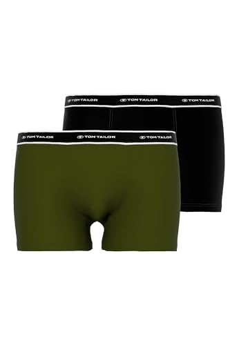 TOM TAILOR Herren Hip Pants grün Uni 2er Pack M 1