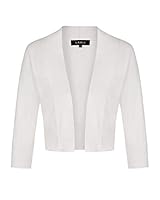 MINTLIMIT Bolero Damen Open Knit Cardigan Strickjacke Langarmshirt Kurz Zum Kleid Shrug Cardigan Top Wei?M