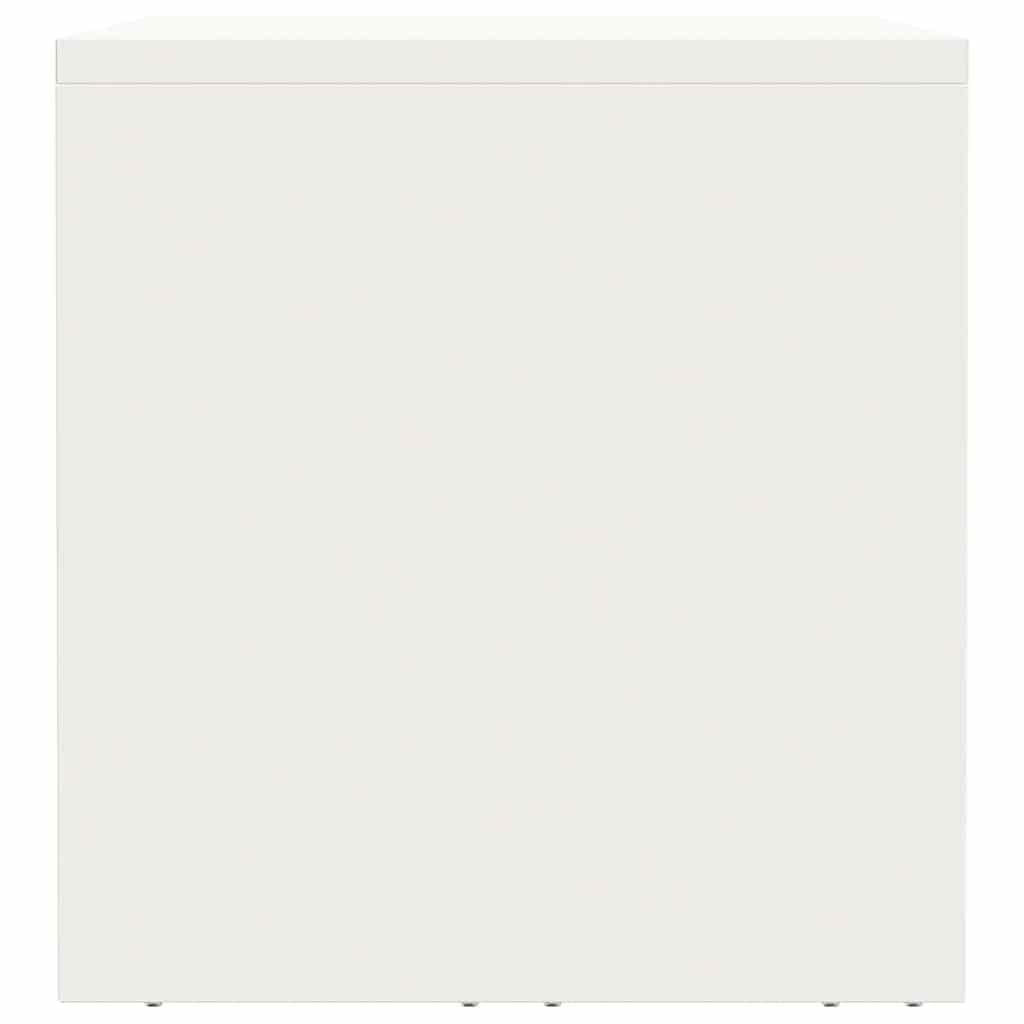 Armario de pared para garaje blanco 33 x 80 x 35 cm | Acero recubierto de polvo, bloqueable, puerta abatible, manija empotrada, montaje en pared
