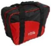 EPCO BuyBocceBalls Listing - 2 ball (with shoes) Aurora Soft Pack Bowling (Candlepin or Duckpin) Ball Bag - Black & Red