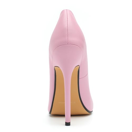 Image of Unisex High Heels for Men and Women 5.5 Inch Stiletto Heels | Round Toe Pumps Sexy Dress Party Shoes
