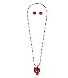 Spirit Halloween Miraculous Ladybug Costume Accessories Dress Up Cosplay (Ladybug Necklace & Earrings Jewelry Set)