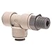 John Guest PI111203S Swivel Run Tee, 3/8" OD x 3/8" BSPT (Pack of 10)