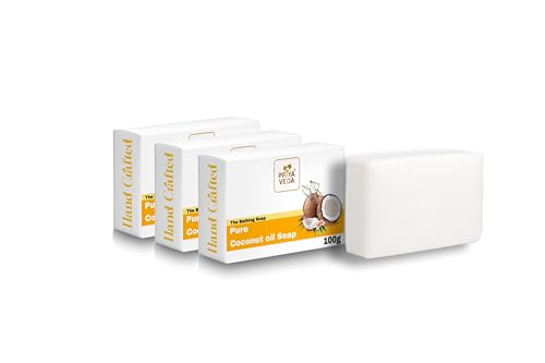 Pure Cold Pressed Coconut Oil Handmade Soap Pack of 3