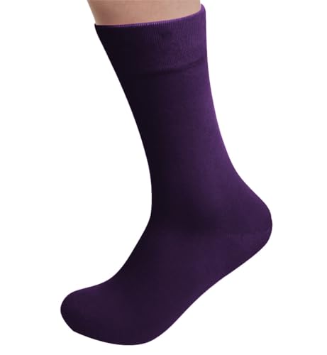 Rambutan Men's Space Collection Bamboo Rayon Seamless Dress Socks, Multi-Color